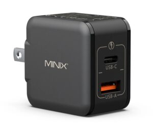 MINIX GaN Wall Charger Multi Adaptor 33W 1xUSB-C 1xUSB-A P1 Mini