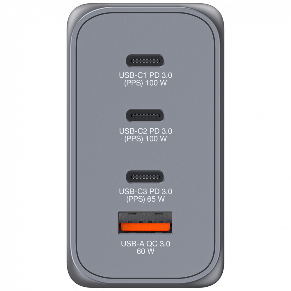 Verbatim GaN Charger 4 Port 200W USB A/C (EU/UK/US) GNC-200