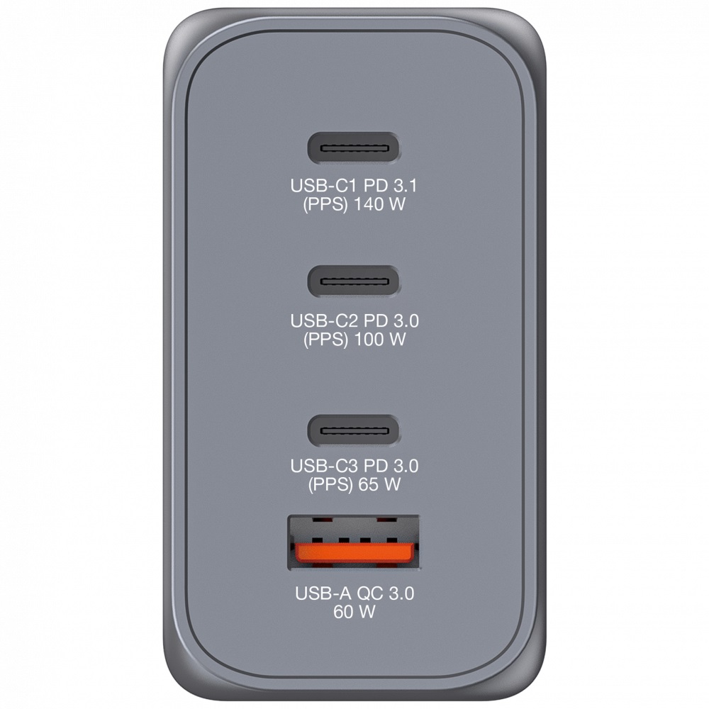 Verbatim GaN Charger 4 Port 240W USB A/C (EU/UK/US) GNC-240