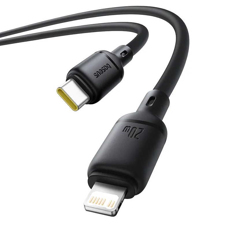 Baseus Cable Lightning to USB-C Silky Series 1.0m Black