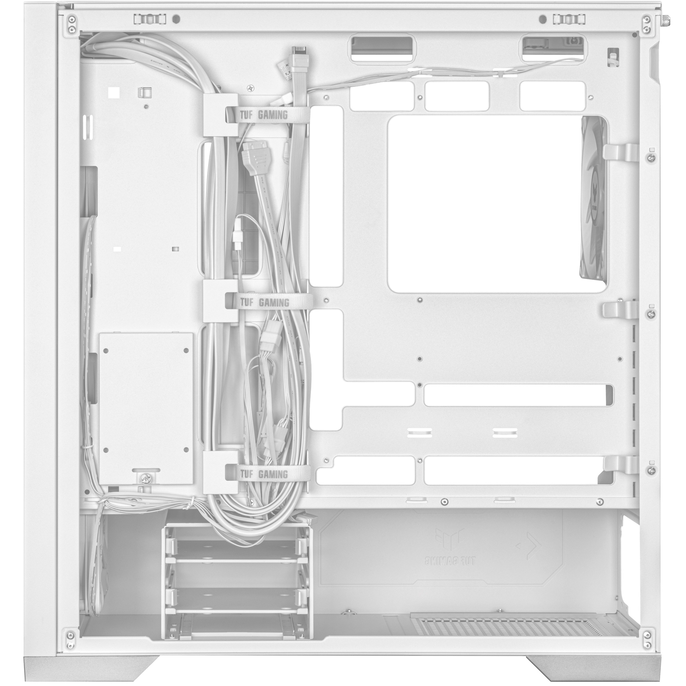 ASUS PC Case TUF Gaming eATX Mesh Front Panel Interchangeable Glass-Mesh Side Panels 4x Pre-Installed Fans USB-C GT302 ARGB White