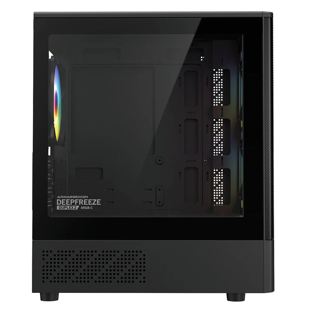 Armaggeddon Gaming Case M-ATX DEEPFREEZE DUPLEX 2 Black 3x ARGB Fans - Image 4