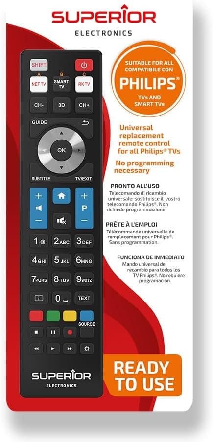 Superior Philips Smart TV Replacement Remote Control