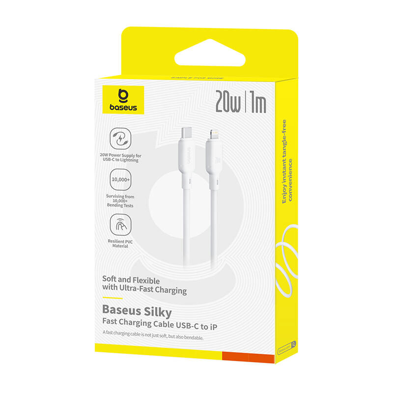 Baseus Cable Lightning to USB-C Silky Series 2.0m White