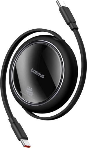 Baseus Cable USB-C to USB-C Free2Draw Retractable Cable 100W 1m  Black