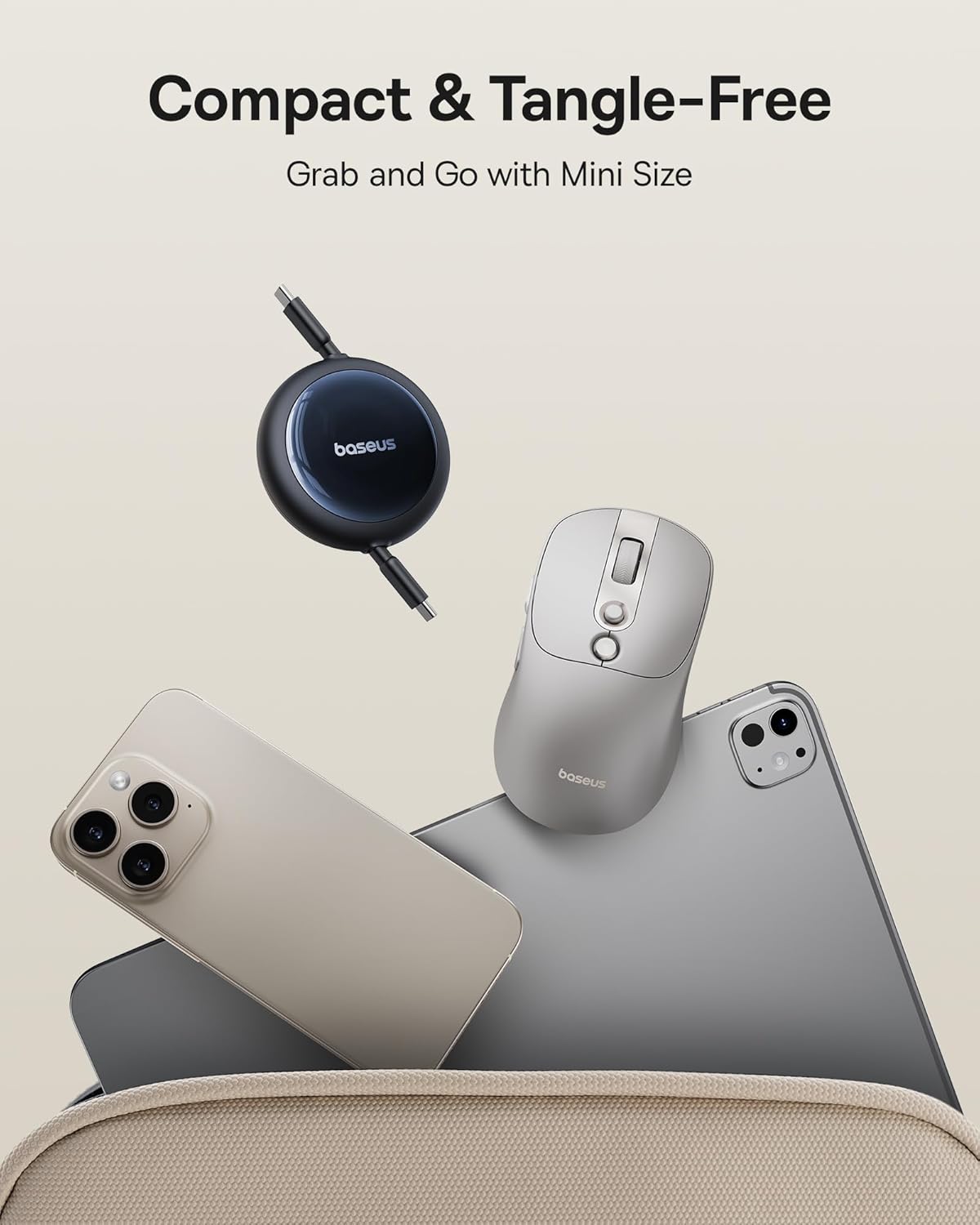 Baseus Cable USB-C to USB-C Nomos Retractable Cable 100W 1.5m