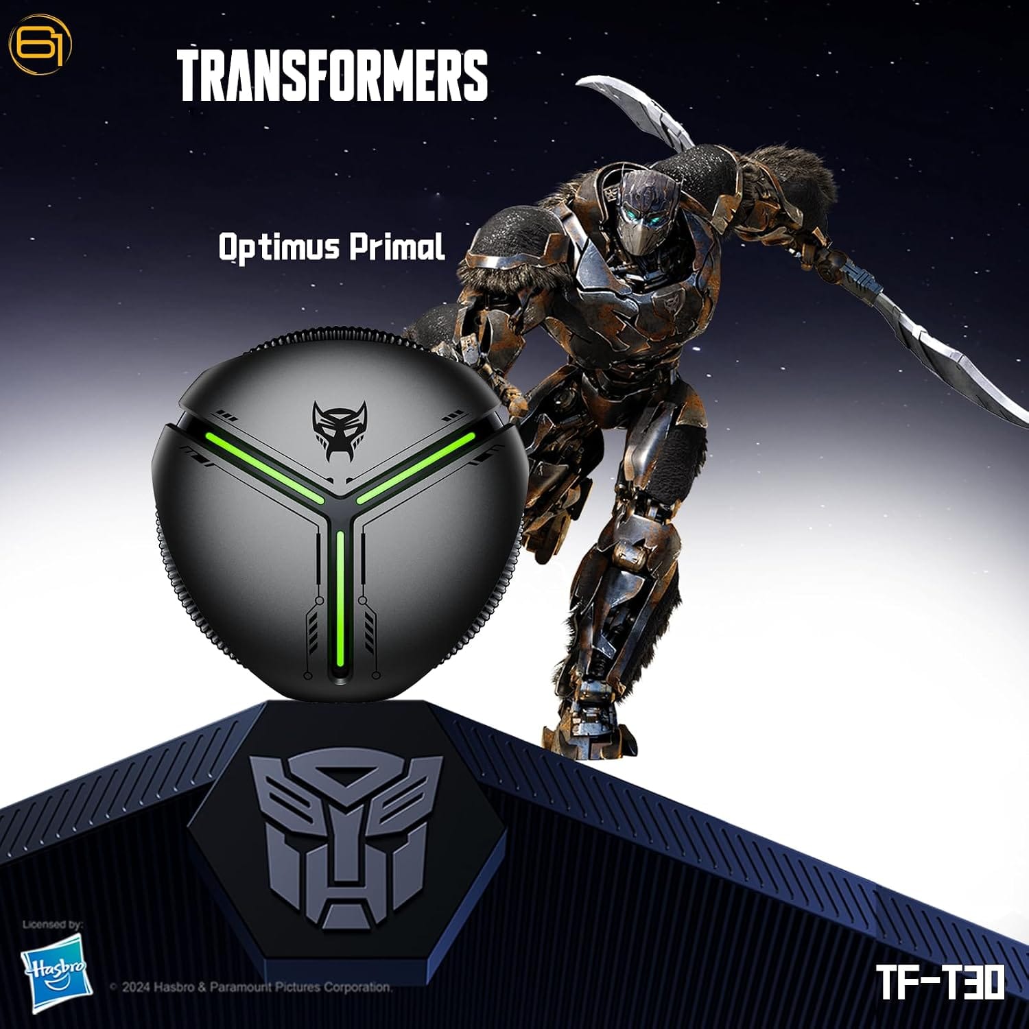 Transformers TWS Earphones, Low Latency, TF-T30 Grey - Image 2