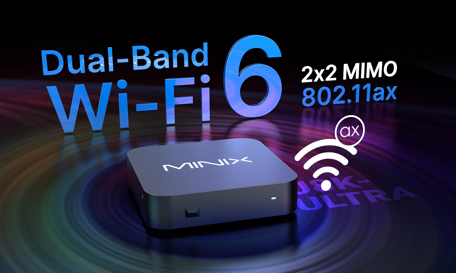 MINIX Android Media Hub AI 8K 8GB/128GB Wi-Fi 6 with A3 PRO Air Mouse U8K-ULTRA