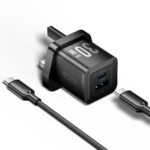 Vention Charger Wall GaN 30W 1xA 1xC+USBC Cable Black TZ-FEQB0-UK-01