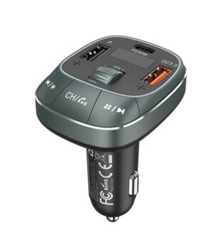 Vention Car FM Transmitter, USB Music Player & Charger 3xUSB 30W/18W/5W FFLB0