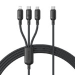 Baseus Cable 3in1 USB-C/Micro/Light to USB-C Silky One-for-Three 100W 1.5m Black