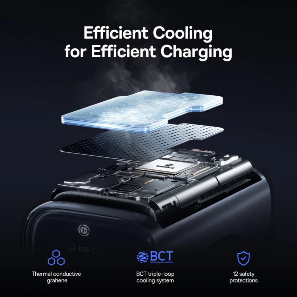 Baseus Charger Wall 45W 2x TYPE C PicoGo AN13 EU Cosmic Black - Image 7