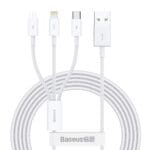 Baseus Cable Superior Series 3-in-1 1.5m White