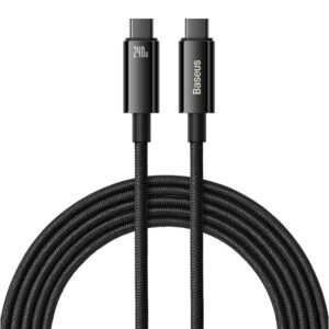 Baseus Cable USB-C to USB-C Tungsten Gold 240W 3.0m Black