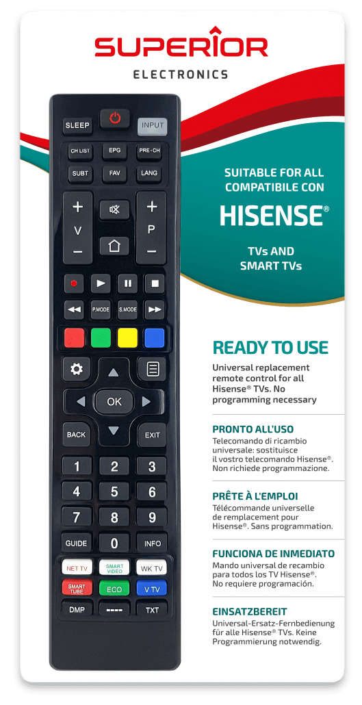 Superior HISENSE TV Replacement Remote Control SMART