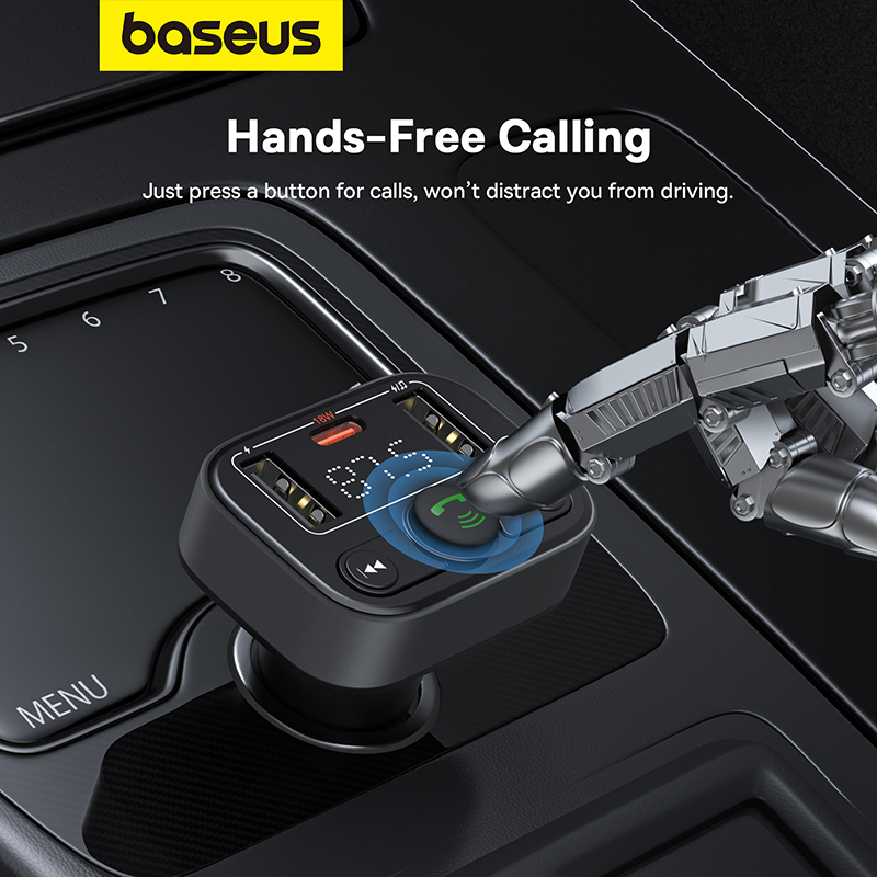 Baseus S09 Lite Car FM Transmitter-Charger USB/BT/SD 18W