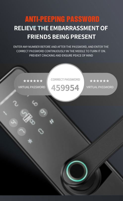 Zudsec Standalone Door Lock Metal With Fingerprint-WiFi - Image 6