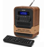 Denver DAB-48GR Grey Wooden FM Radio with Bluetooth