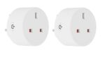 WOOX R6147 Wi-Fi Smart Plug With Power Metering 13A UK (2pack)