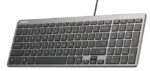 Unitek Keyboard Wired 99K USB-C/A English SlimTap T053 Space Grey