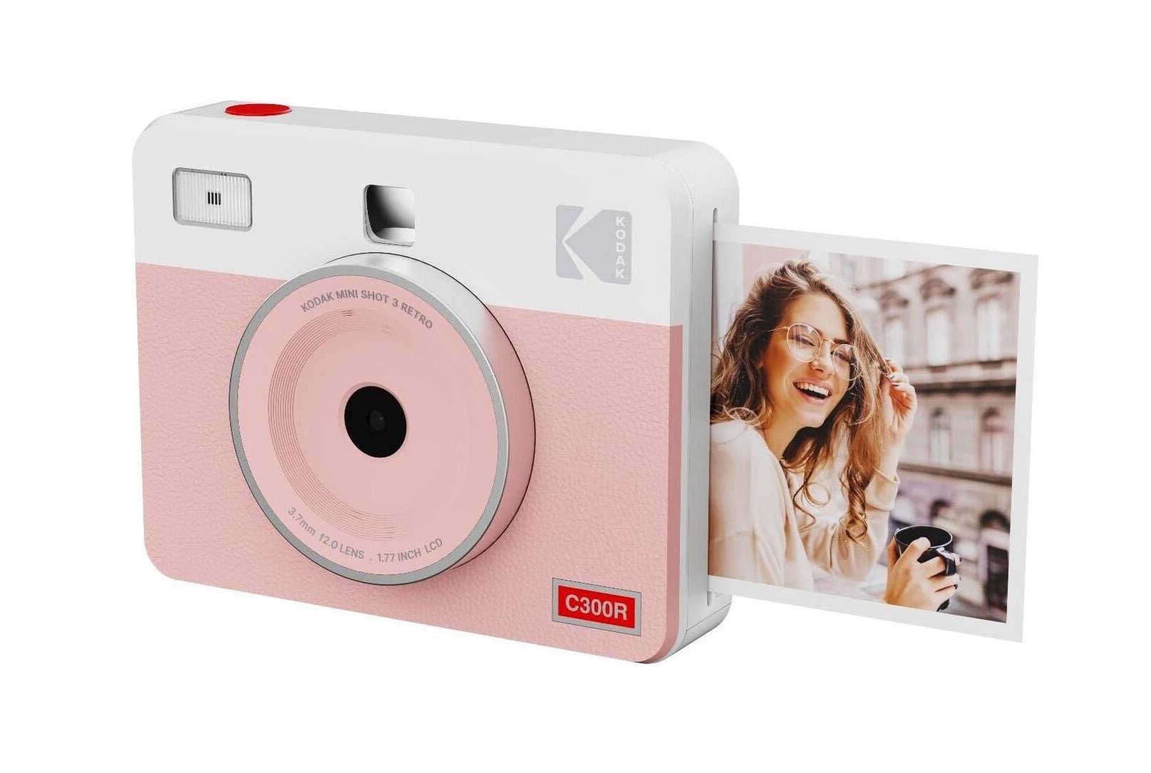 Kodak Instant Camera & Printer Mini Shot RETRO 3 Pink 3×3 (8 sheets)