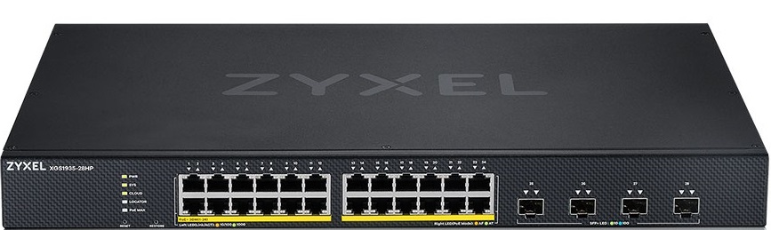 Zyxel Switch PoE Gigabit Managed Cloud L3 Lite 24PoE + 4SFP+ 375W XGS1935-28HP