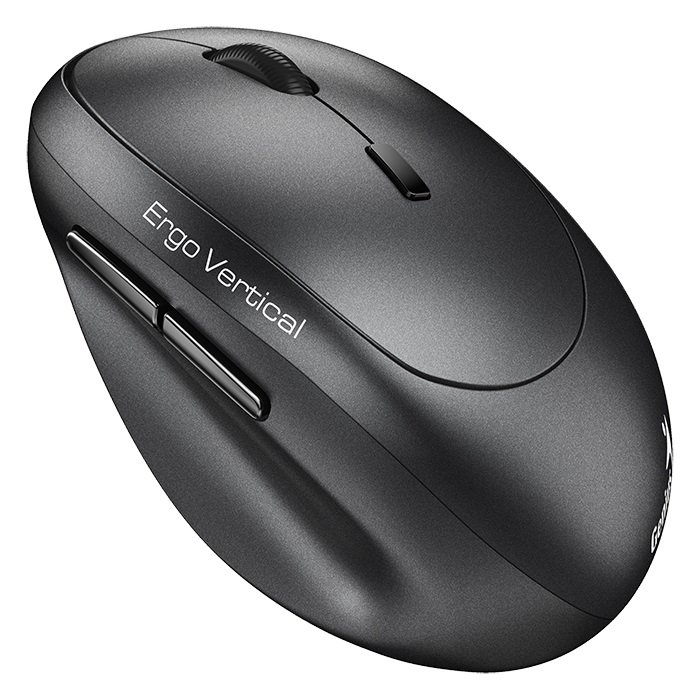 Genius Mouse Ergonomic Wireless+BT Vertical Silent AI 8350S Dark Grey