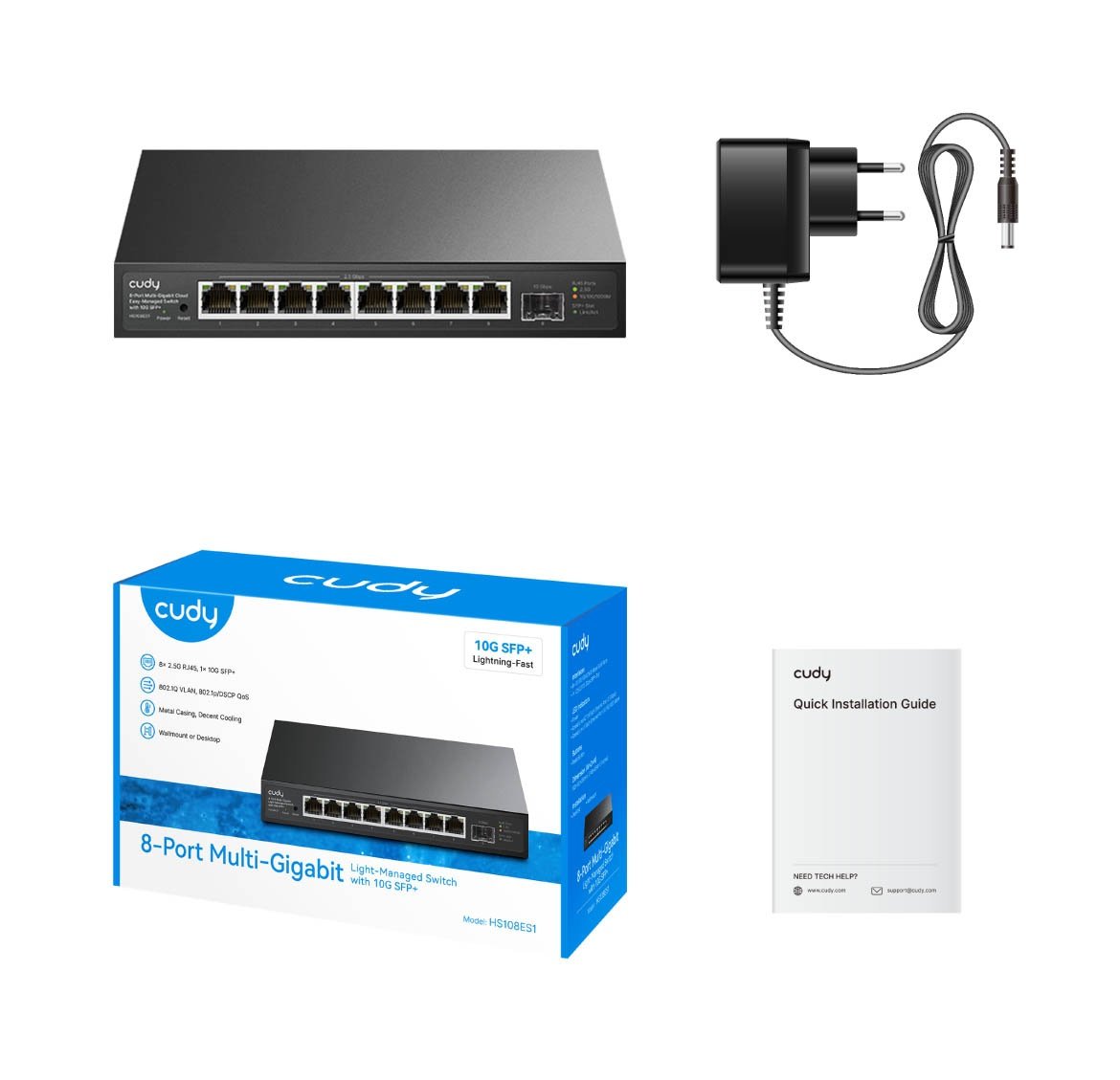 Cudy Switch Multi-Gigabit Ethernet 8-Ports 2.5GbE + 10G SFP HS108ES1