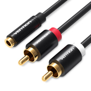 Vention AUDIO 3.5mm F to 2RCA M Cable 1.5m VAB-R01-B150