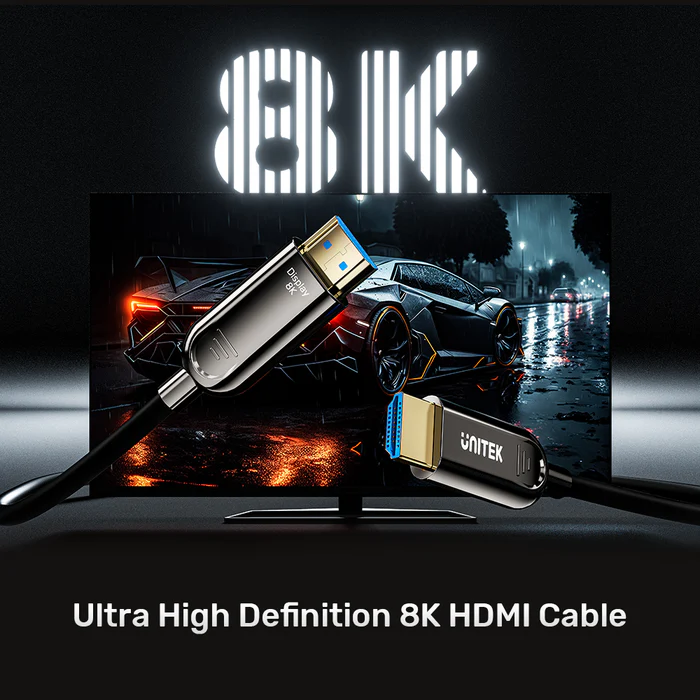 Unitek Fiber Optic HDMI 2.1 Cable 8K60Hz 20.0m C11085GY-20M