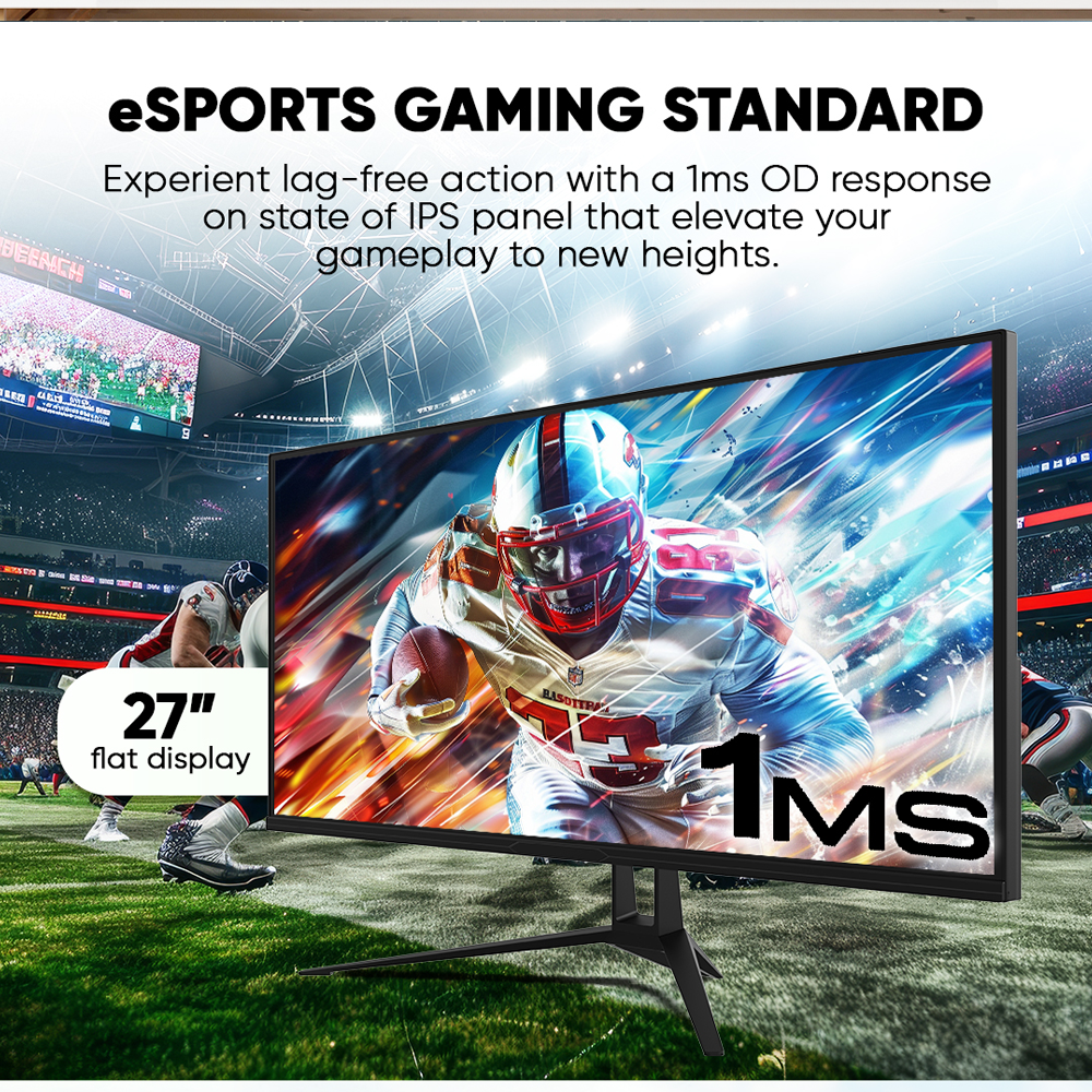 Armaggeddon Gaming Monitor 27” Slim Frame FHD IPS 165Hz 1ms PXP27G Black
