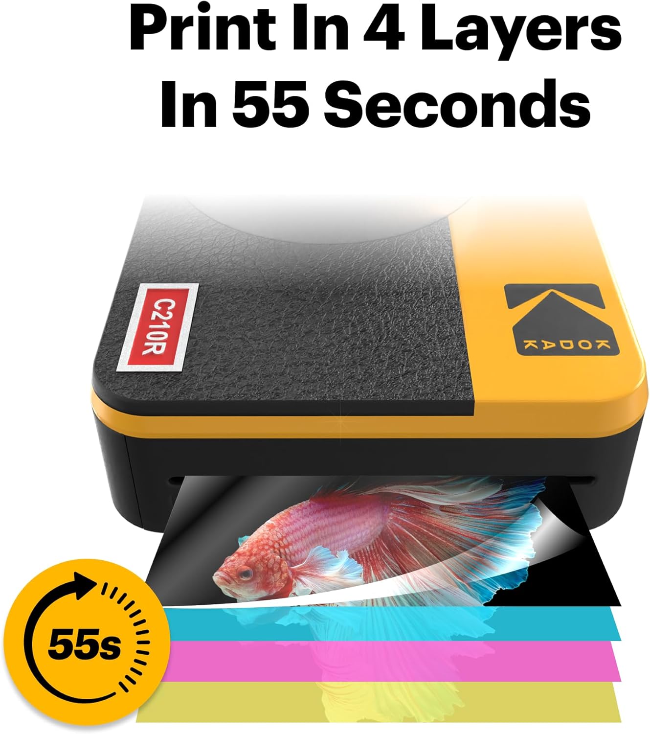 Kodak Instant Camera & Printer RETRO Mini Shot 2 Yellow (2.1×3.4)