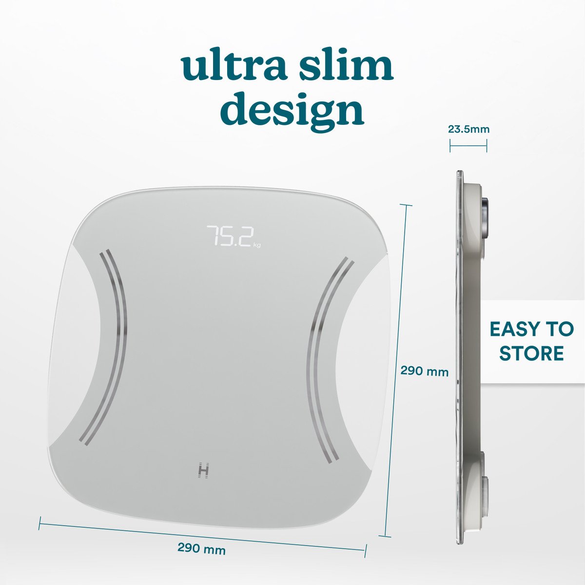 HoMedics SCL-B125 Grey Essential Bathroom Body Scale