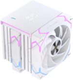 Einarex Gaming Cooling CPU, 6 Copper Heat Pipes, Dual Fans Design, Integrated Display, GLIDE G300 White