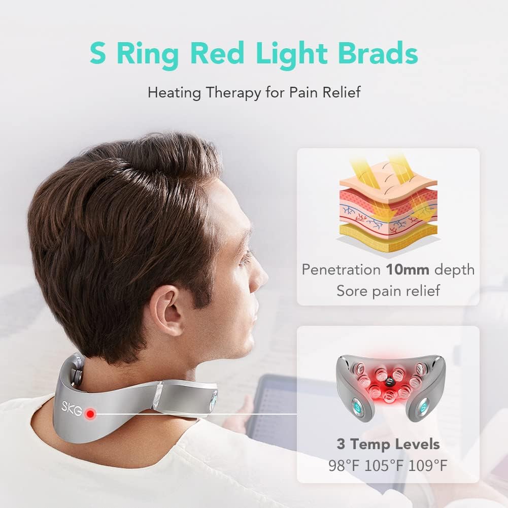 SKG Neck Massager Pulse-Heat-APP-Multiple Heads G7 Pro
