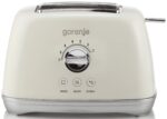 Gorenje Kitchen Toaster 1000W 2 Slots 7 Heating Levels T900RL Retro Ivory