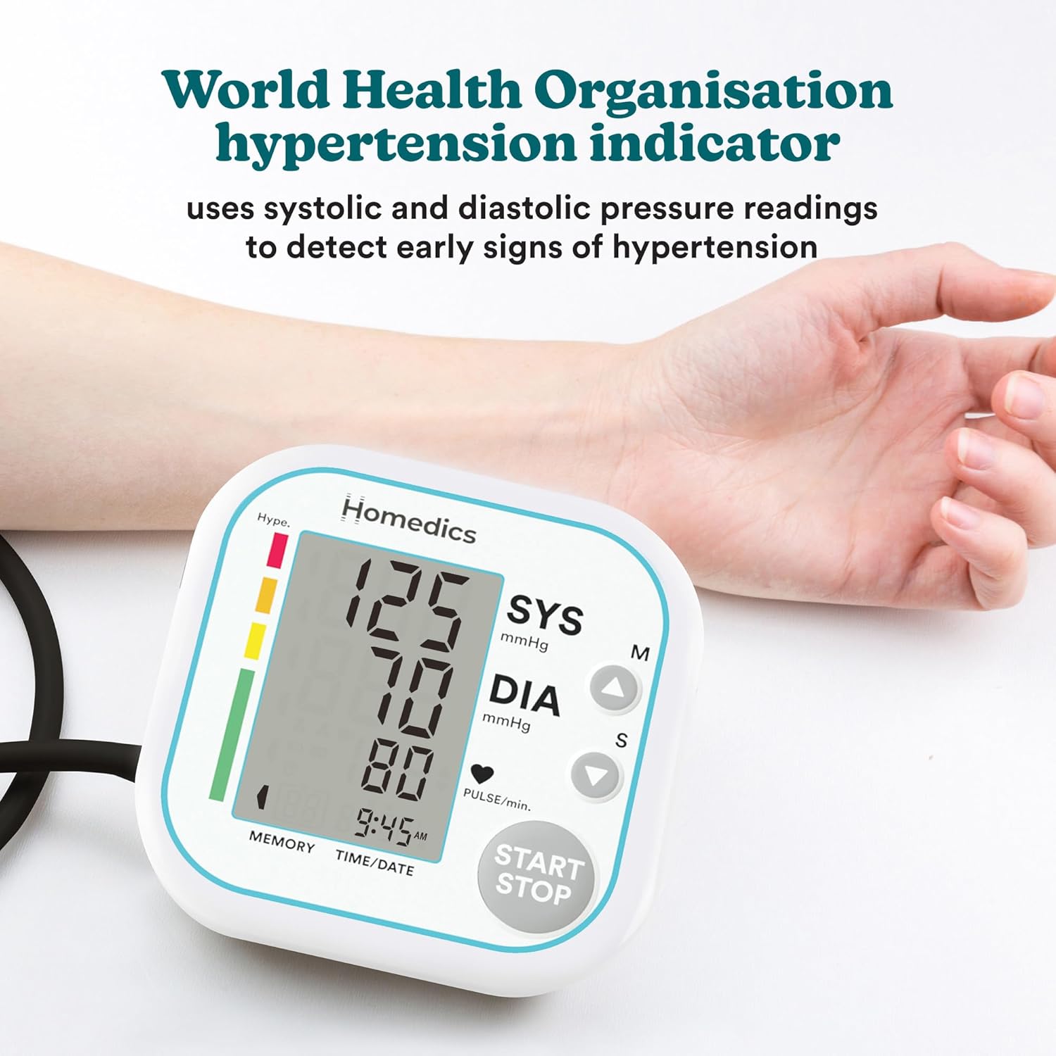 HoMedics Diagnostics Blood Pressure Monitor Arm Auto BPA-5020