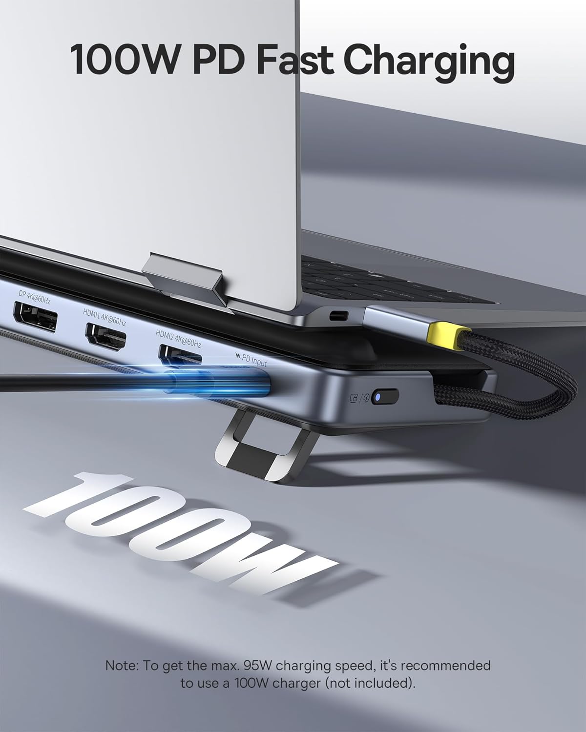 Baseus 12-in-1 Laptop Docking Station 2 x 4K HDMI & 1 x 4K DP – 2x USBC & 3x USB-A – SD Gb Lan PD100W