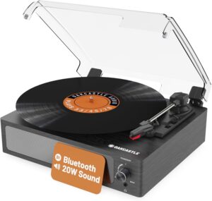 Oakcastle TT100 Belt Drive Turntable with Integrated 20W Speakers