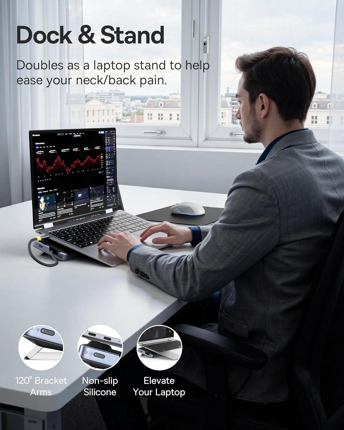Baseus 12-in-1 Laptop Docking Station 2 x 4K HDMI & 1 x 4K DP – 2x USBC & 3x USB-A – SD Gb Lan PD100W
