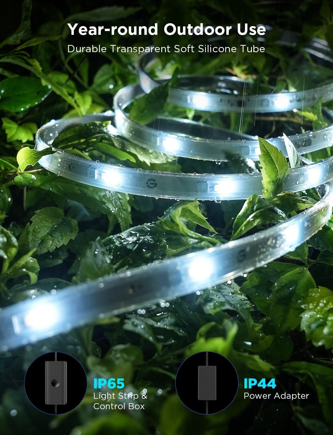 Govee Outdoor LED Strip Smart RGBIC WiFi & BT Lights 10m -UK- H70A1