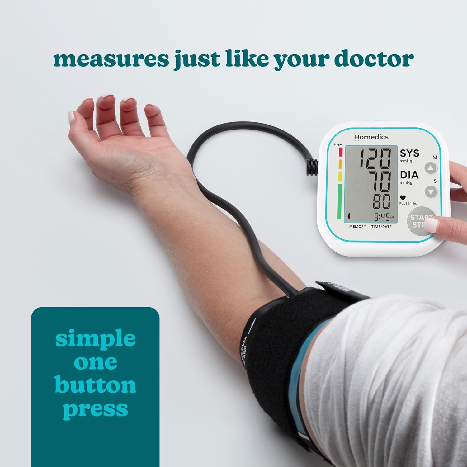 HoMedics Diagnostics Blood Pressure Monitor Arm Auto BPA-5020