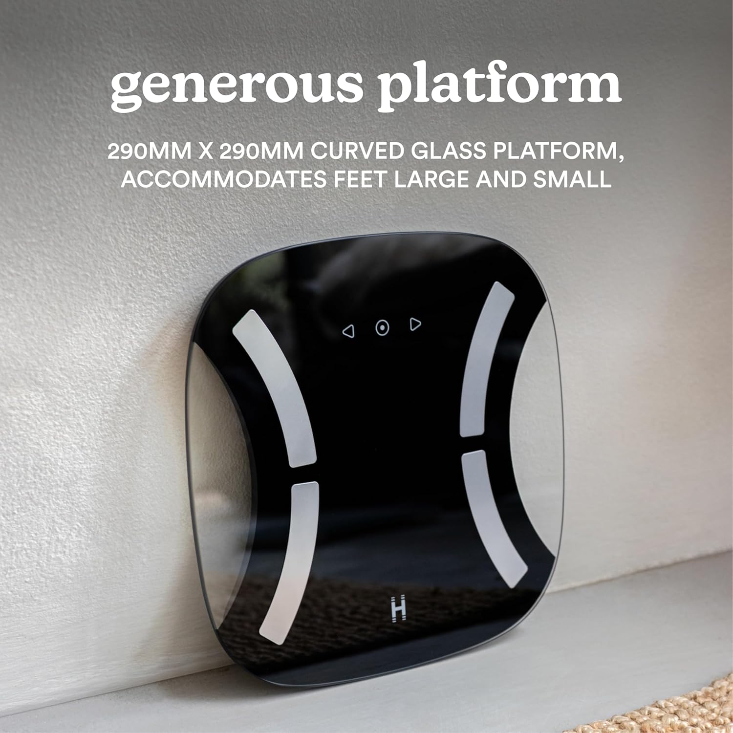 Homedics SCL-BC145 Black Essential Body Scale Ultra Slim & Stylish with Body Composition Analyser