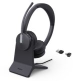 Yealink Headset Wireless Bluetooth 3-Mic NC with B/T Dongle & Charging Stand BH70 Dual Teams