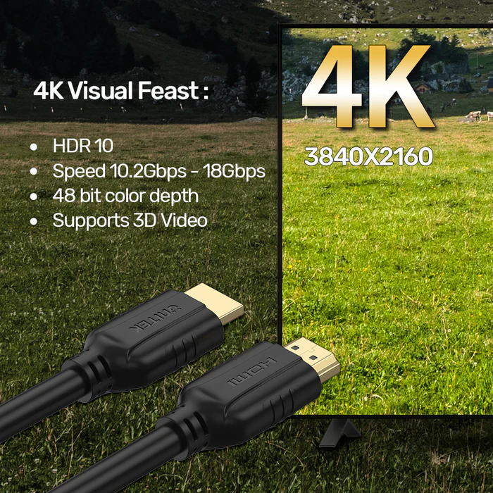 Unitek HDMI 2.0 Cable 10.0m CCS C11079BK-10M
