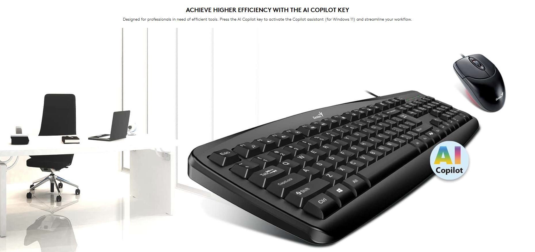 Genius Keyboard-Mouse Set Wired KM-200 English