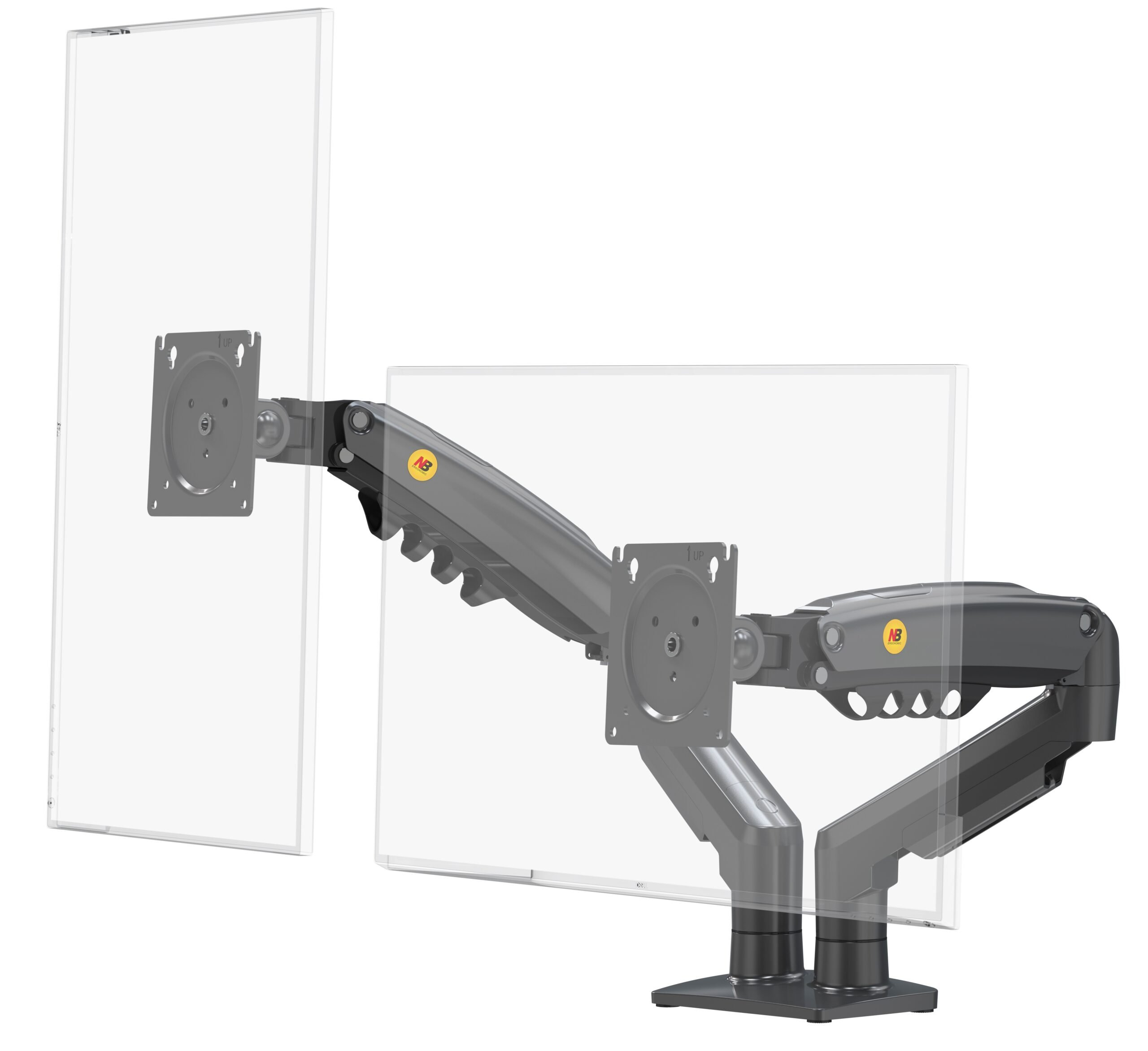 NBMounts F160 Dual Arm Gas Desk Monitor Mount (updated version)