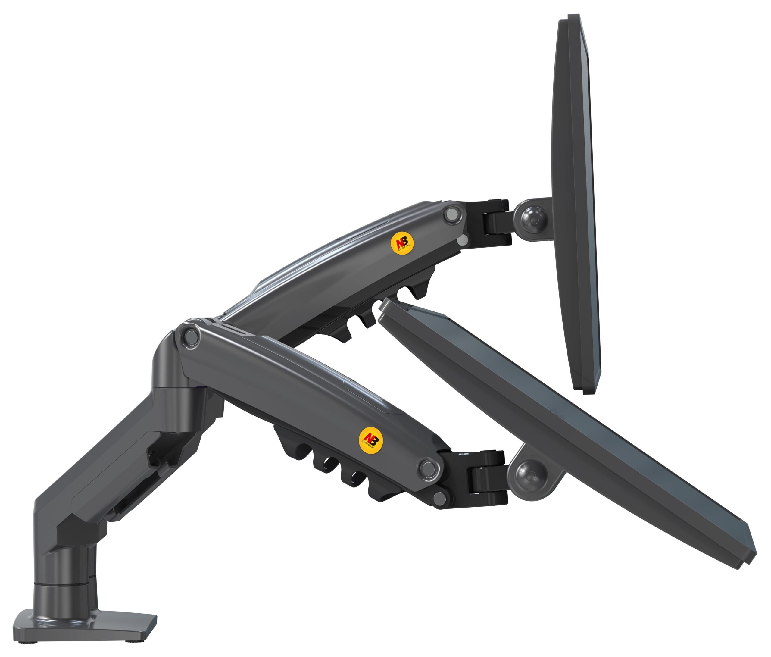 NBMounts F160 Dual Arm Gas Desk Monitor Mount (updated version)