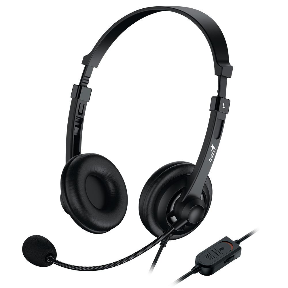 Genius Headset USB-C InLine Control SoftEar Cups HS-230U