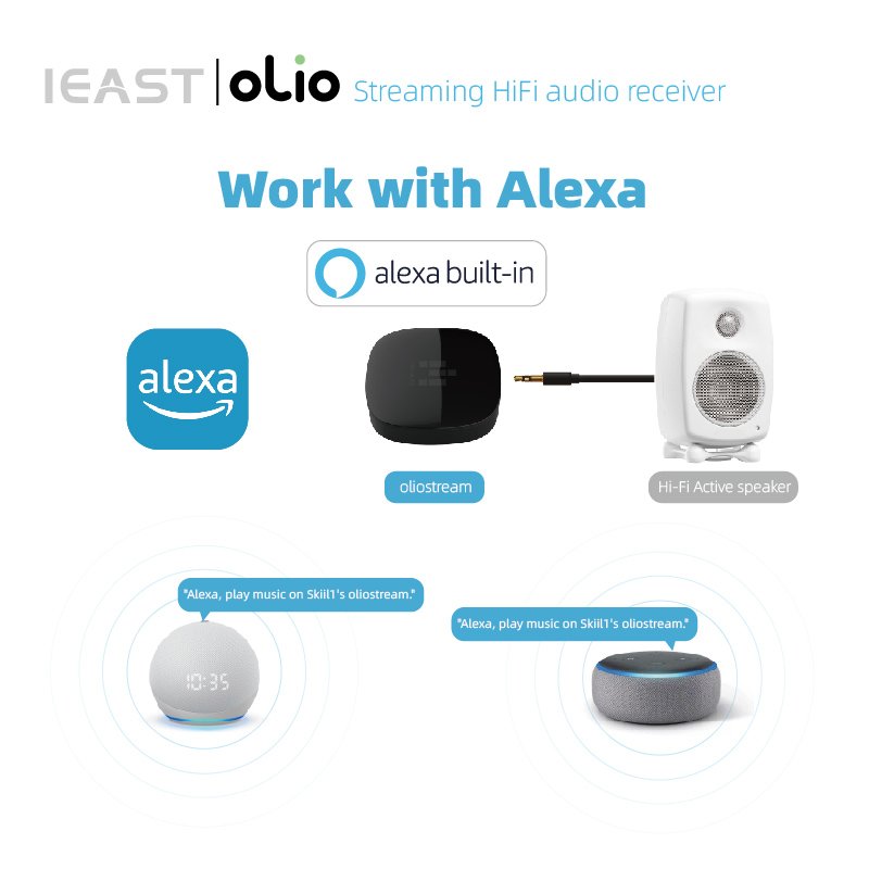 iEast Audiocast Oliostream 1 Black Receiver Multiroom Audio WiFi+BT AirPlay2